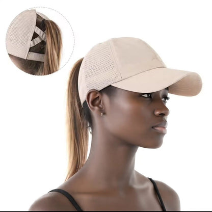 Summer Cross Ponytail Cap