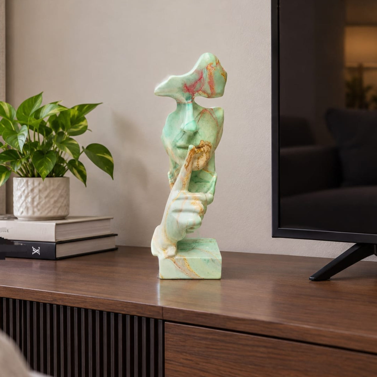 Resin Silent Man Statue Sculpture