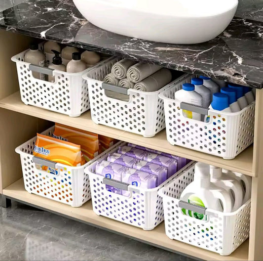 Plastic storage baskets storage containers