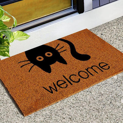 Rubber bottom entryway mat