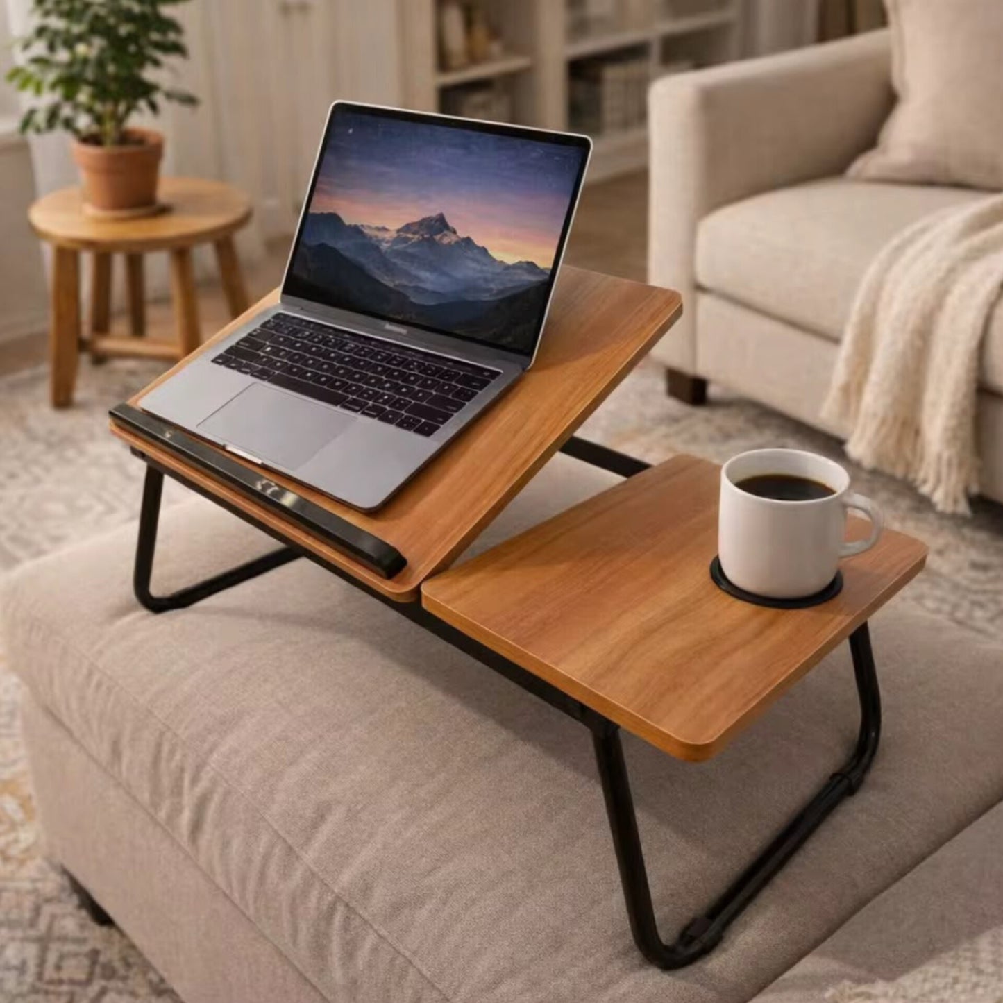 Adjustable Tilting Laptop Folding Table Stand Desk Bed Table