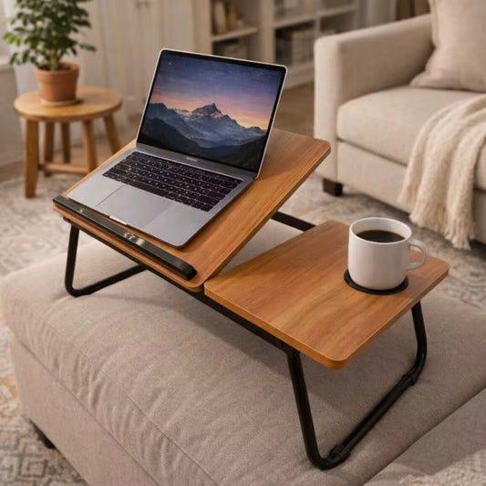 Adjustable Tilting Laptop Folding Table Stand Desk Bed Table