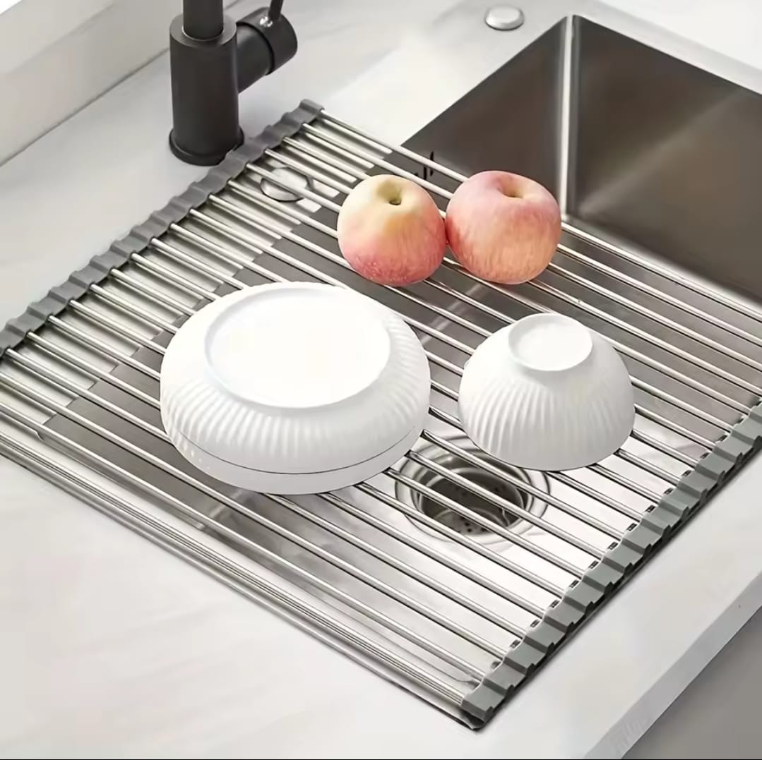 Stainless Steel Foldable Vegetable Fruit And Dish Drying Mat