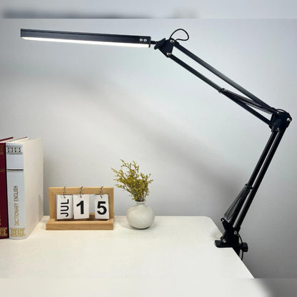 Modern Clamp On LED Desk Lamp with 3 Color Modes and Flexible Arm
