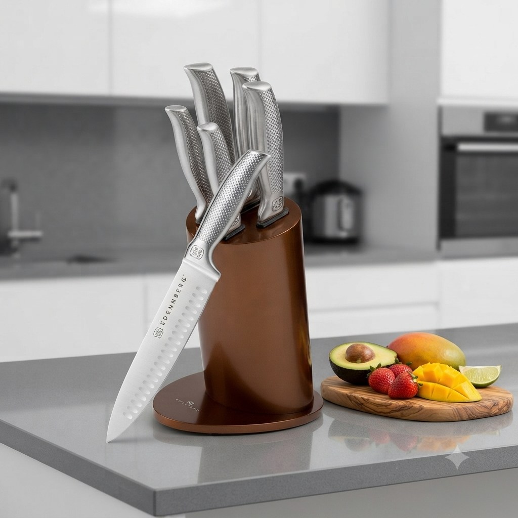 Stainless Steel Knives Set with Stand