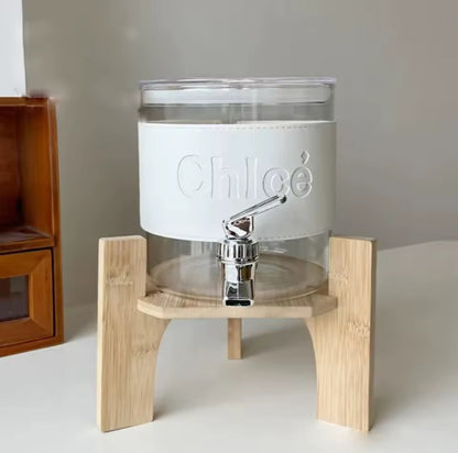 Glass juice dispenser