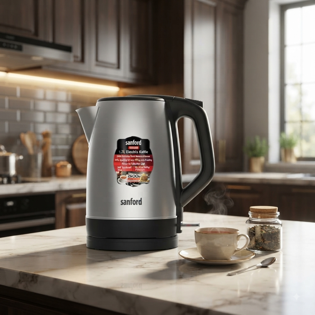 Sanford Electric Kettle 1.7L With 1500W Power and Stainless Steel Body - SF1851EK