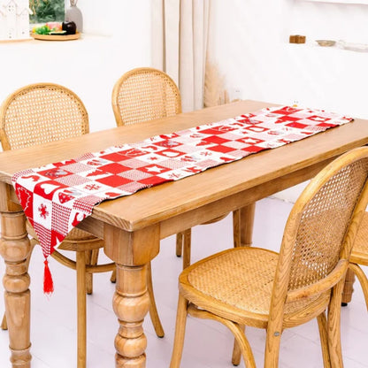 Christmas Knitted  Tablecloth Runner