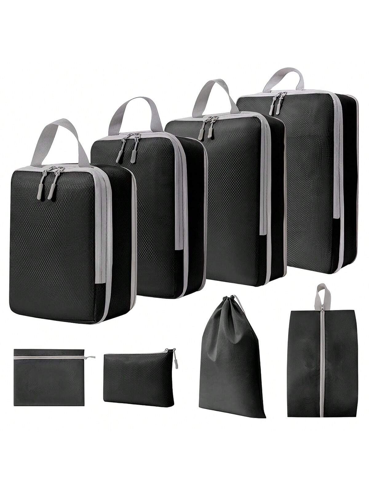 7pc Travel compression bags organizer