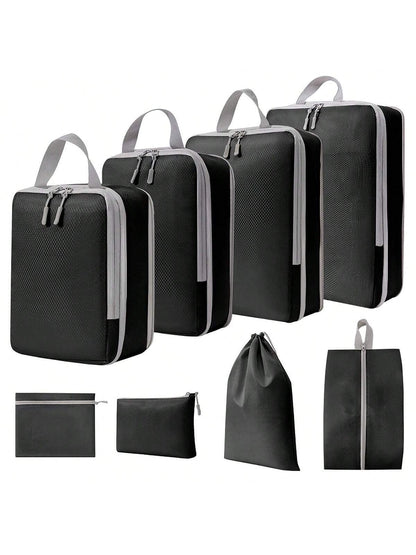 7pc Travel compression bags organizer