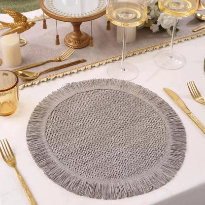 6Pcs Set Tassel Woven Table Mats