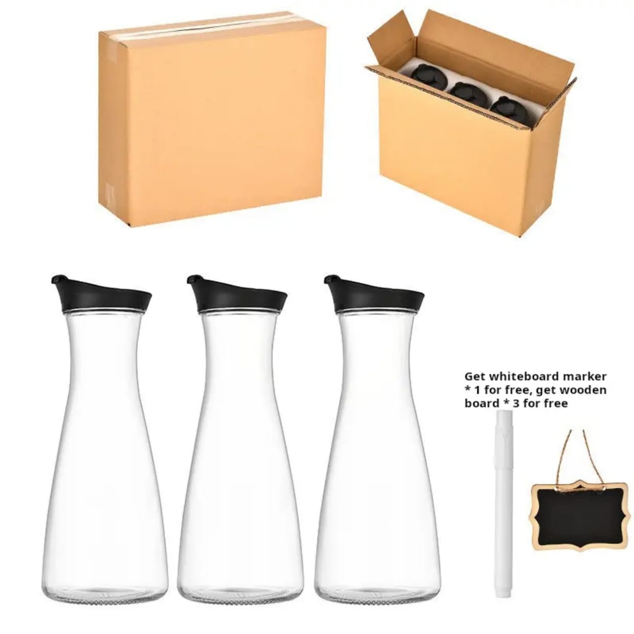 Glass water pitcher
