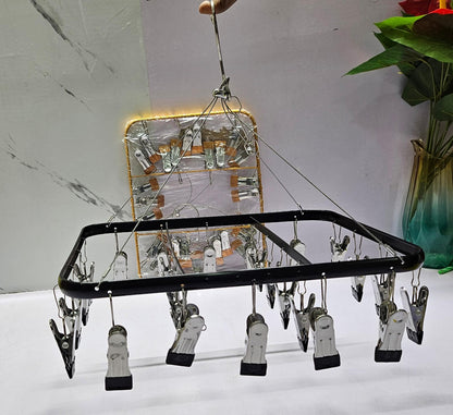 26 Peg metallic cloth drying rack hanger