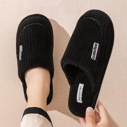 Unisex Winter Home Non Slip Thick Bottom Plush Indoor Shoes