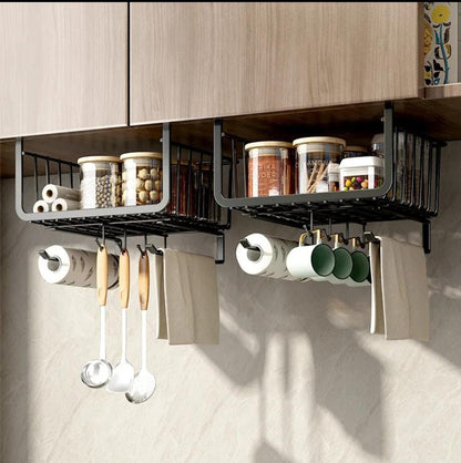 4 in 1 metallic under shelf rack