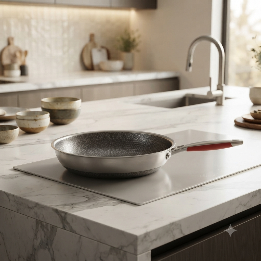 32cm Stainless Steel Wok Frying Pan