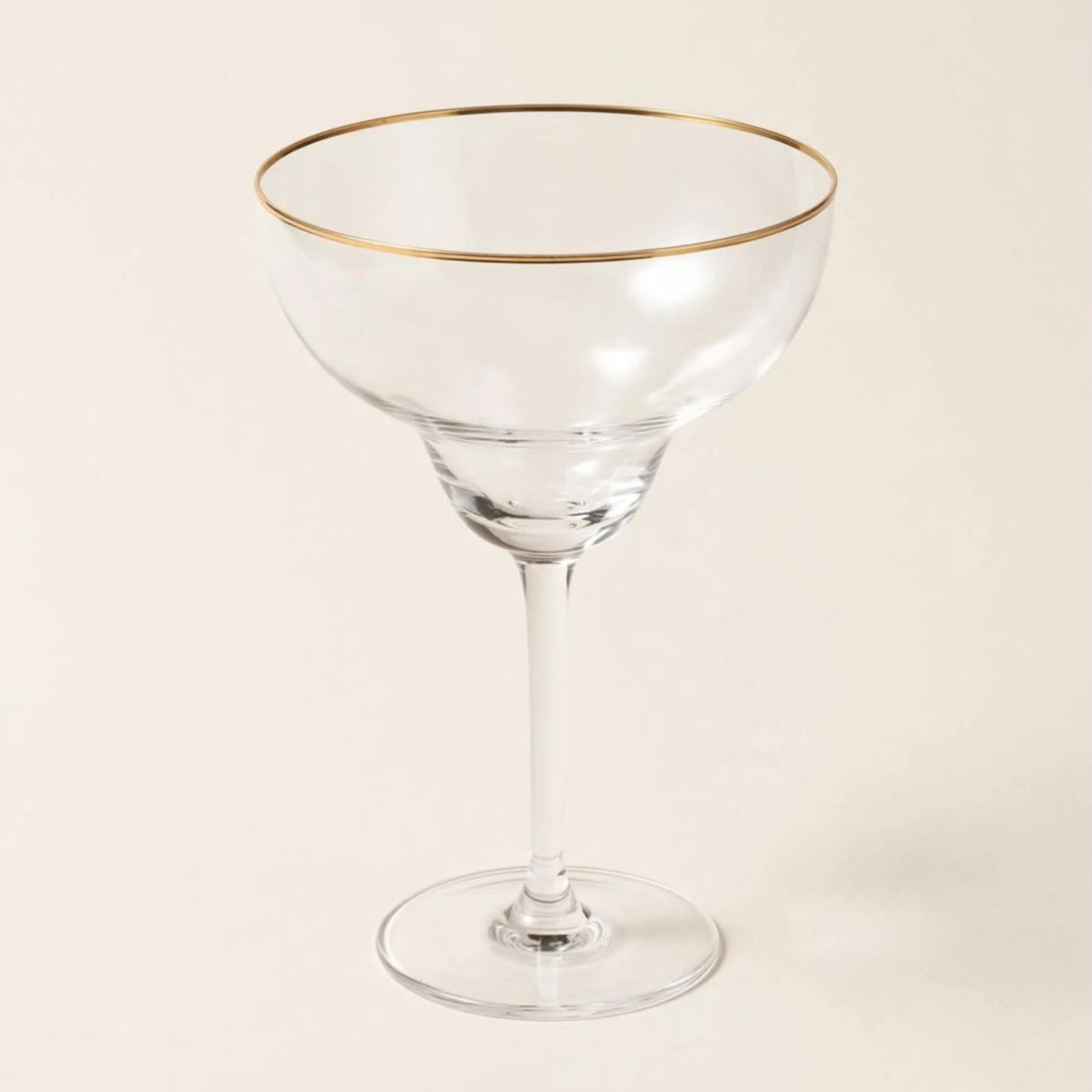 Gold Rim Margarita Glasses Set