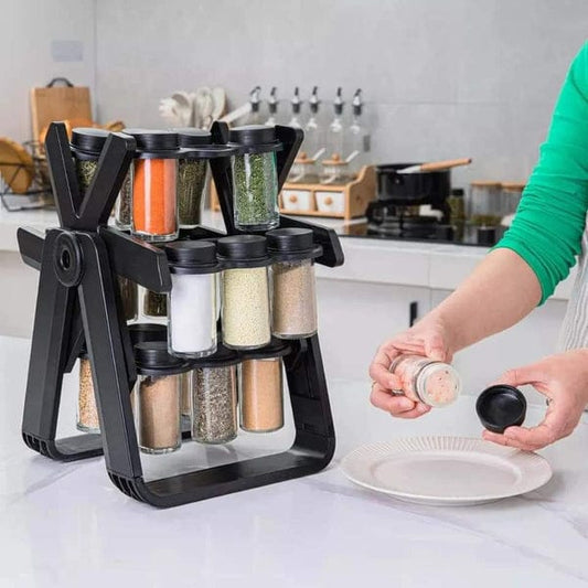 Windmill rotating spice rack