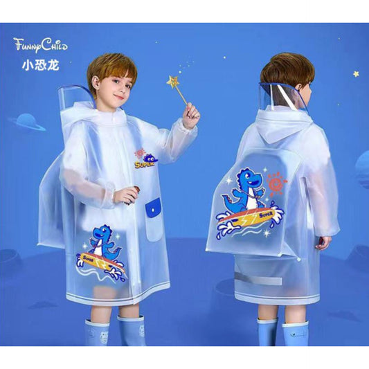 Children's raincoat with wide brim hat