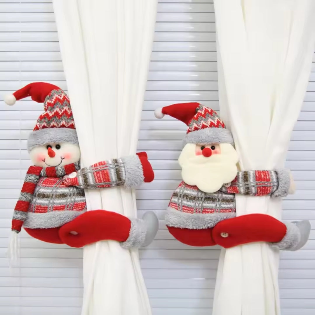 Pair of Christmas Curtain Holders