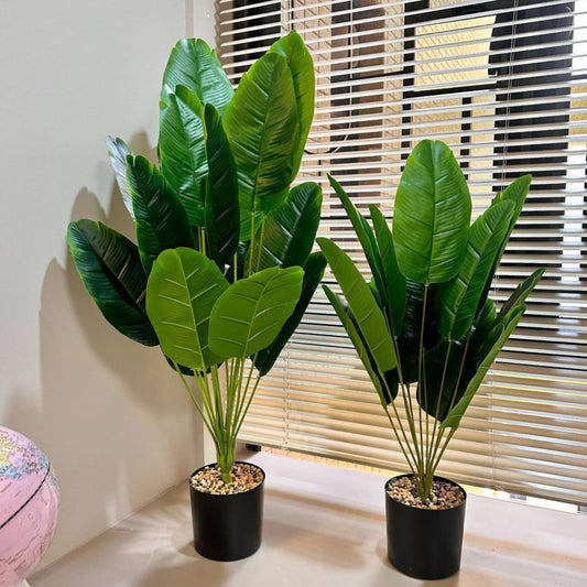 Artificial Tropical Palm and Banana Plants