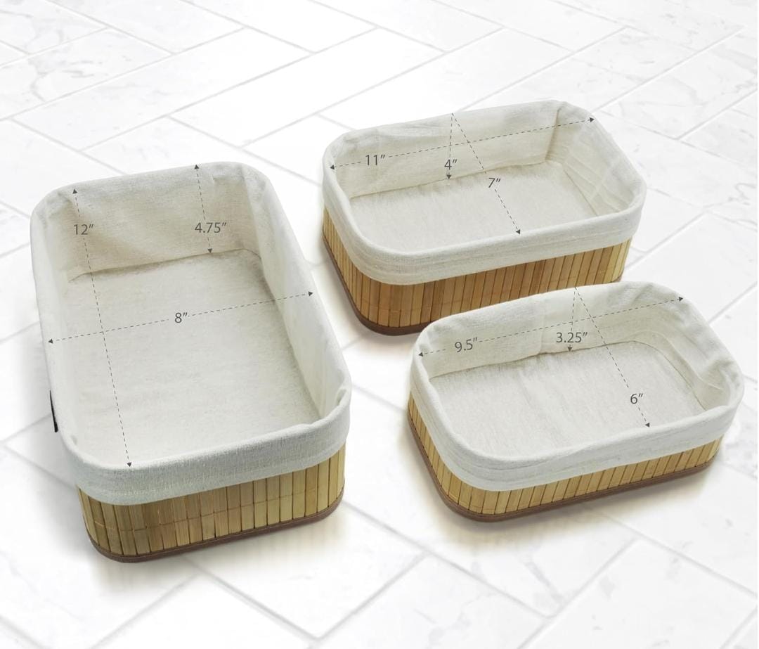 3 in 1 Rattan storage baskets
