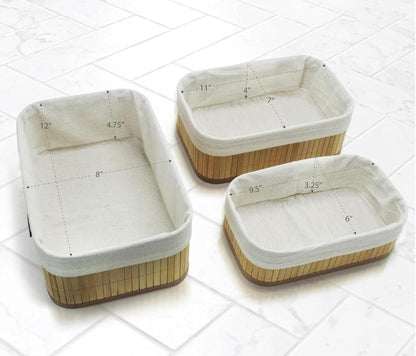 3 in 1 Rattan storage baskets