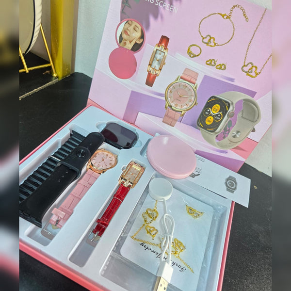 Ladies watch jewelry gift set