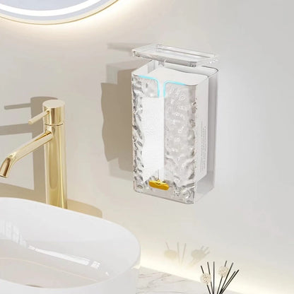 Wall mounted acrylic tissue box
