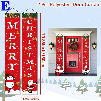 1.8M 2Pc Christmas Door Banners