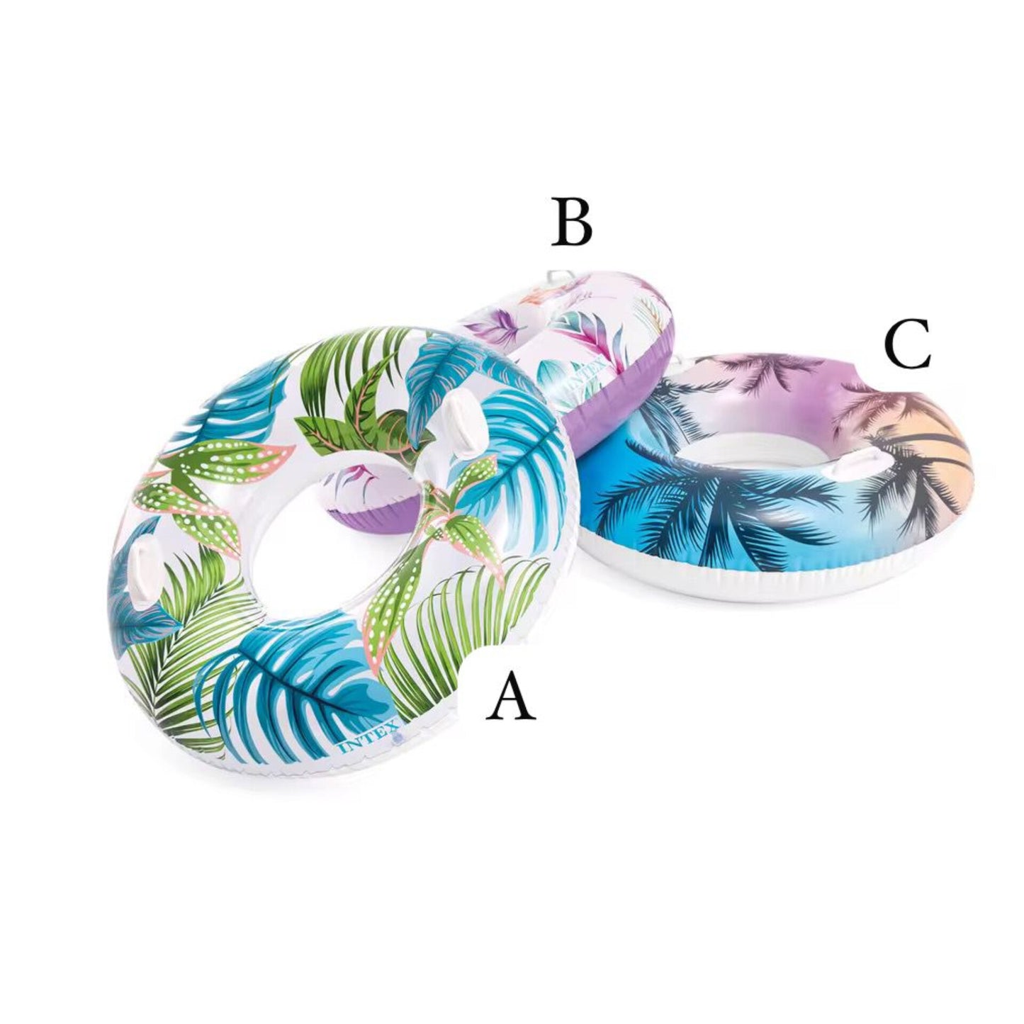 98cm inflatable swim ring with grip handles