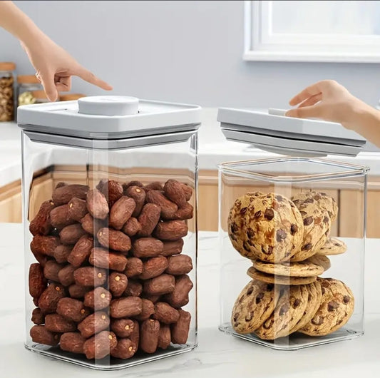 3pc airtight press-to- seal food storage container with lid