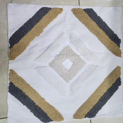 Boho Geometric Tufted Throw Pillow Cover