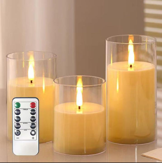 3Pc Set Led Candles