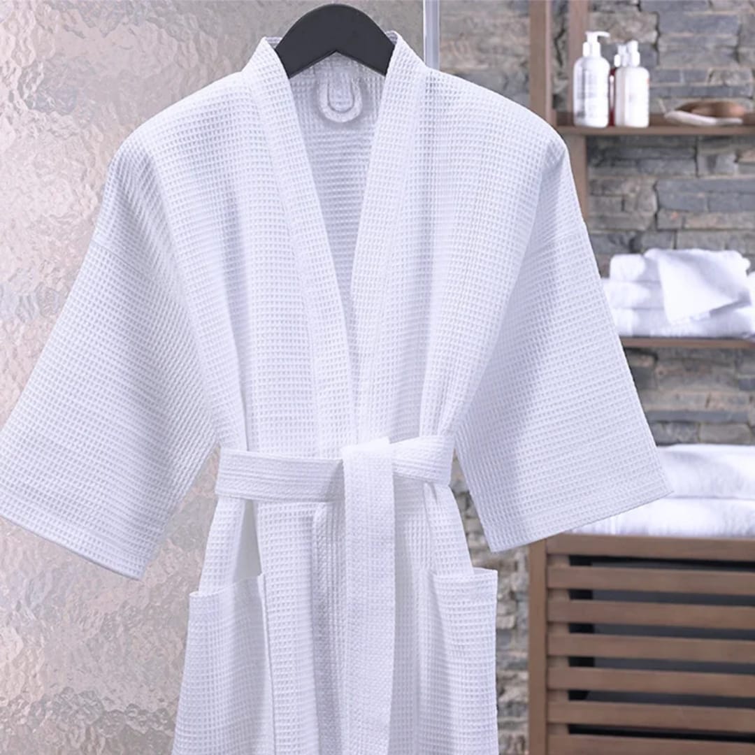 Cotton waffle bathrobes