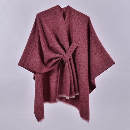 Wrap up belt ladies shawl poncho