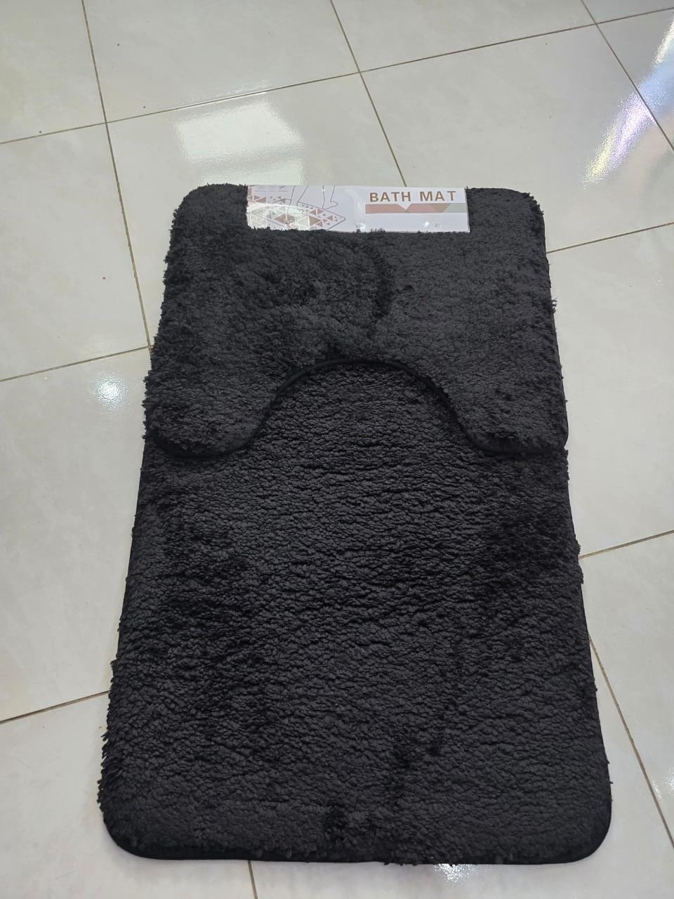 2Pcs  Plush bath mat set