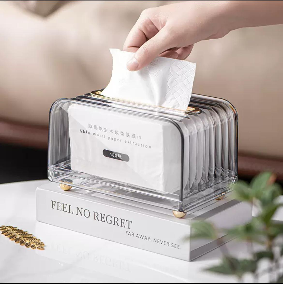 Clear serviette holder