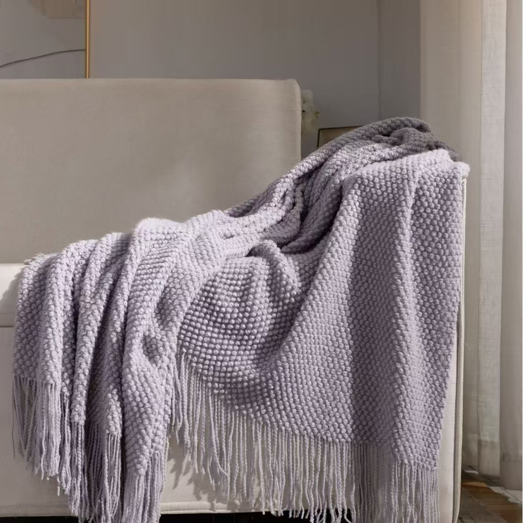 Knitted fleece blankets