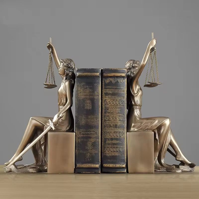 Goddess of justice bookends  figurines statue