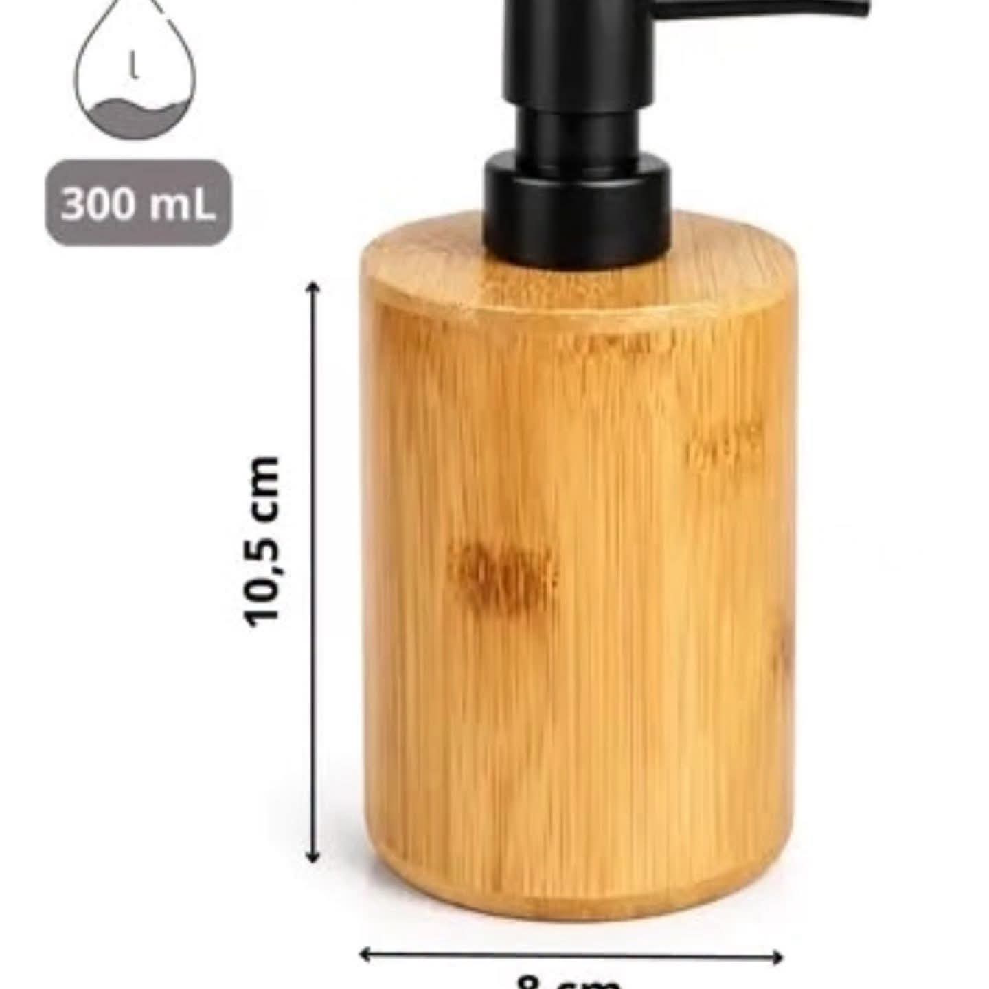 Round Bamboo Soap Dispenser