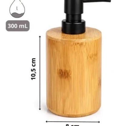 Round Bamboo Soap Dispenser