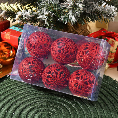 6Pcs 6CM Christmas Tree Ball Pendants Holiday Home Decor