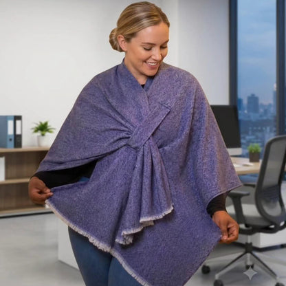 Belted Shawl Poncho
