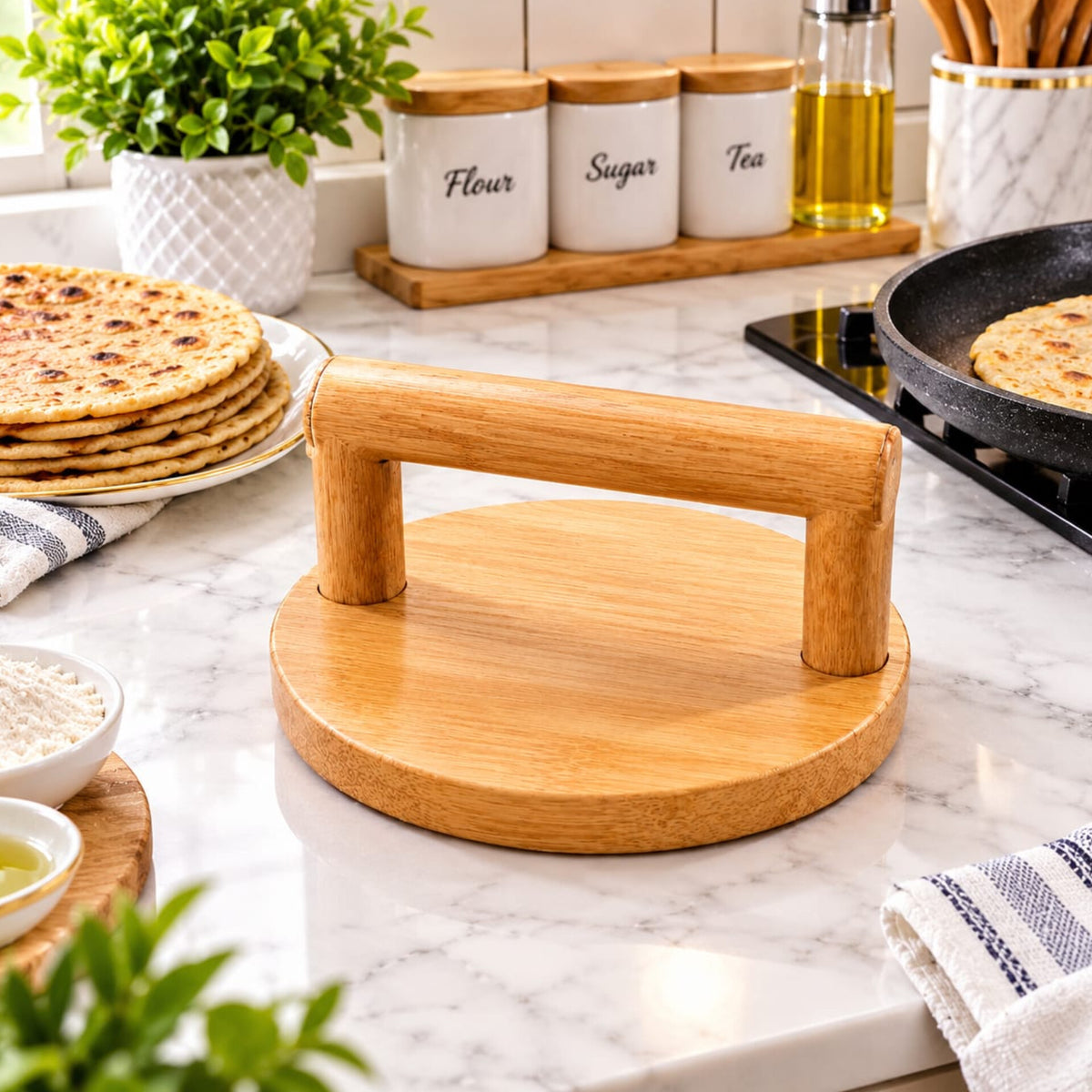 Wooden Round Chapati Spinner