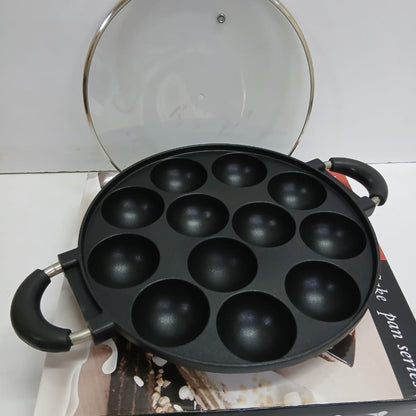12 Hole Nonstick Round Baking Pan With lid