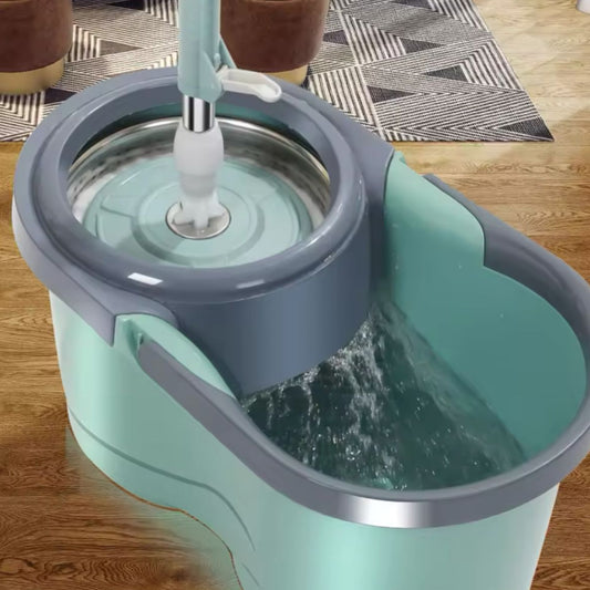 Mop with metallic spinner