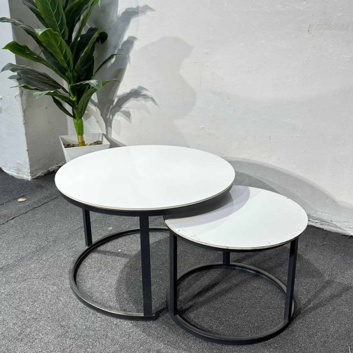 2 In 1Round Nesting Coffee Table Set