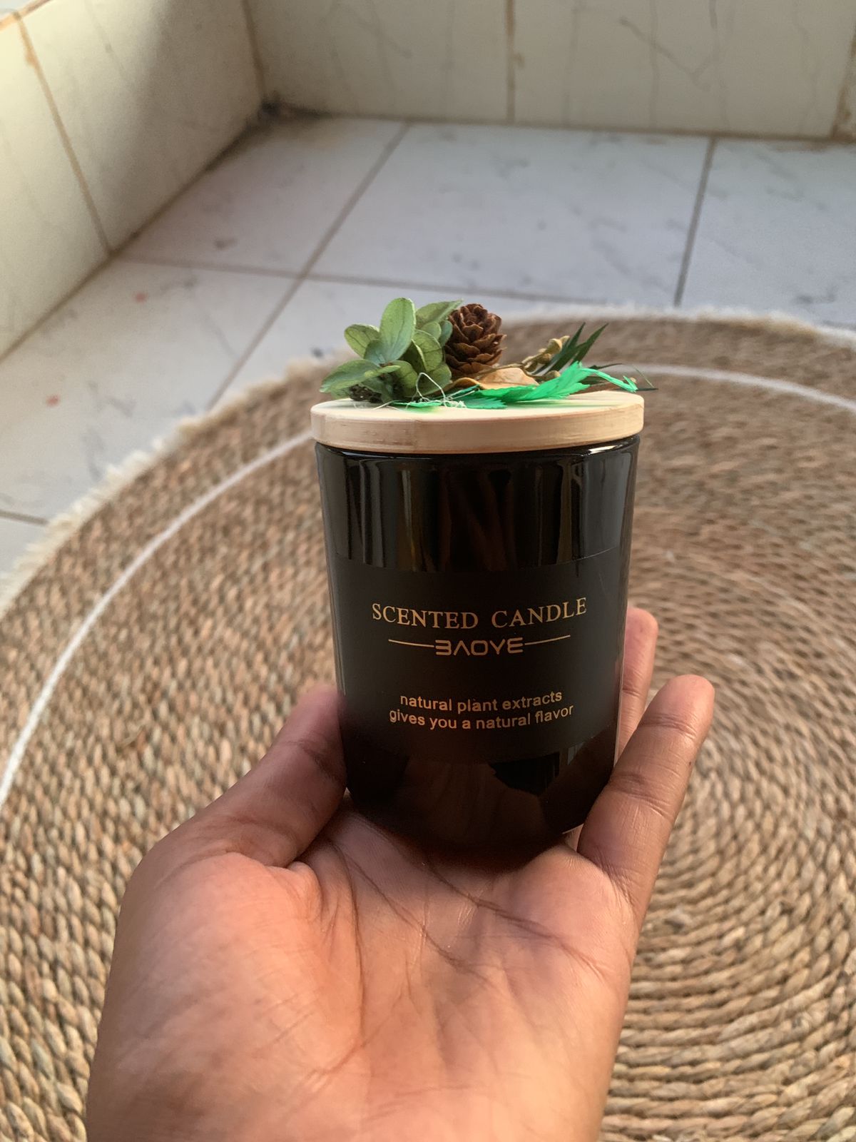 Soy wax Scented candle in glass jar