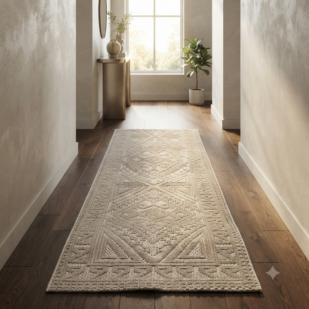 Neutral Tone Woven Floor Runner (80 x 300 cm)